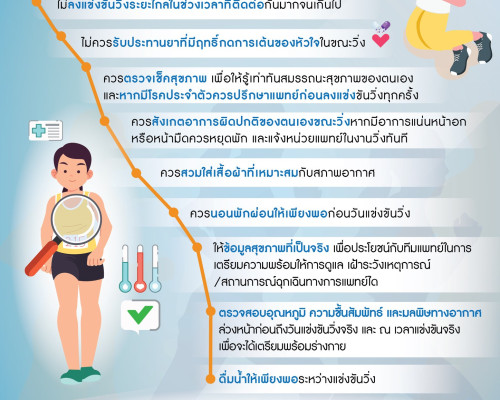 ข้อเสนอแนะเพื่อการแข่งขันวิ่งที่ปลอดภัยสำหรับนักวิ่ง